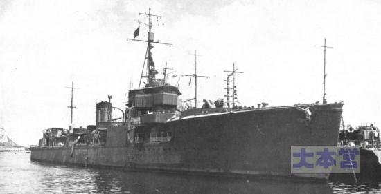 1945沢風の対潜実験艦時