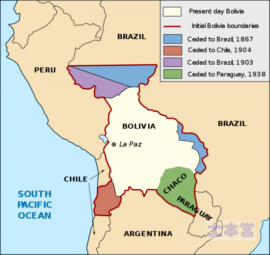 ボリビアの縮小