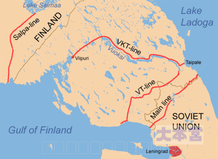 継続戦争時のフィンランド防衛線